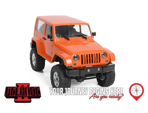 RC4WD 1:18 Gelande II - Black Rock Body Set (Orange) - RTR