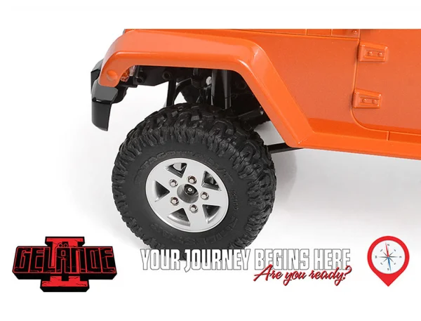 RC4WD 1:18 Gelande II - Black Rock Body Set (Orange) - RTR