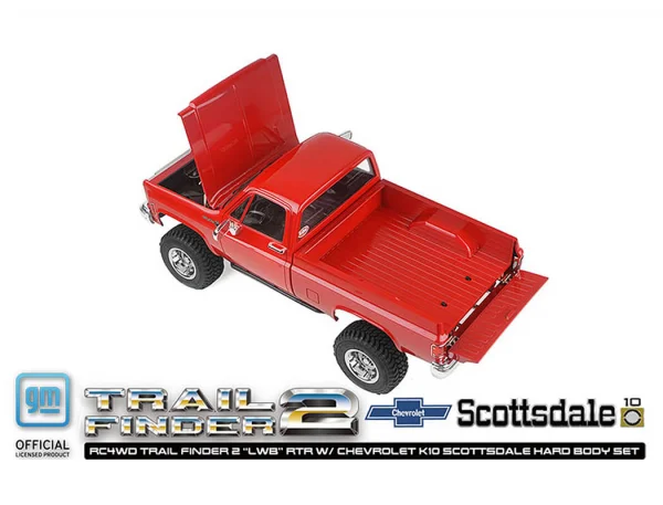 RC4WD Trail Finder 2 LWB RTR - Chevrolet K10 Hardbody Red