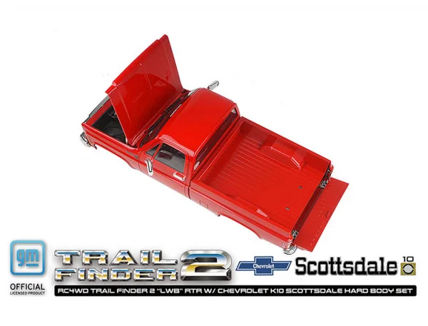 RC4WD Trail Finder 2 LWB RTR - Chevrolet K10 Hardbody Red