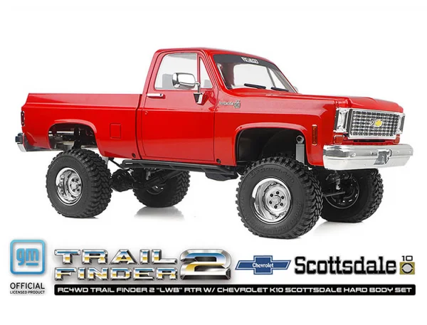 RC4WD Trail Finder 2 LWB RTR - Chevrolet K10 Hardbody Red