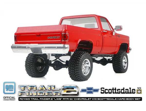 RC4WD Trail Finder 2 LWB RTR - Chevrolet K10 Hardbody Red