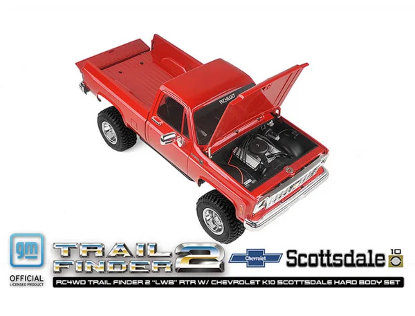RC4WD Trail Finder 2 LWB RTR - Chevrolet K10 Hardbody Red