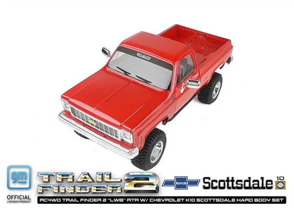RC4WD Trail Finder 2 LWB RTR - Chevrolet K10 Hardbody Red