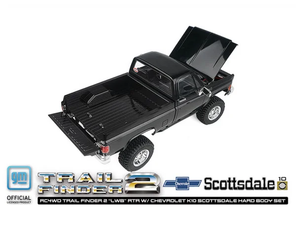 RC4WD Trail Finder 2 LWB RTR - Chevrolet K10 Hardbody Black
