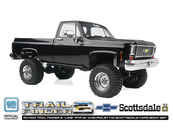 RC4WD Trail Finder 2 LWB RTR - Chevrolet K10 Hardbody Black