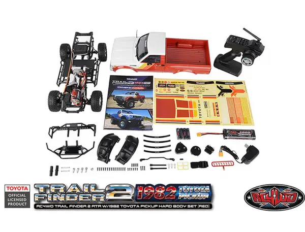 RC4WD Trail Finder2 RTR With 1982 Toyota Pickup Hard Body Red — image 7 of 20