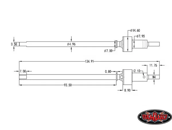 RC4WD XVD Axle for Bully 2 Competition Crawler Axle