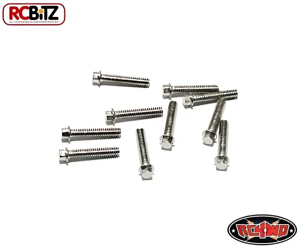 RC4WD Miniature Scale Hex Bolts (M2 x 10mm) (Silver) — image 1 of 3