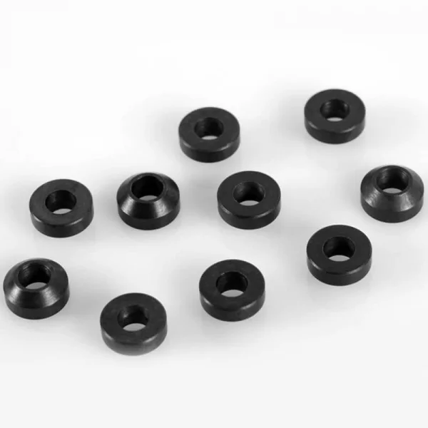 Heavy Duty Steel Black 3mm Con Washers (10) RC4WD