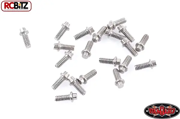 RC4WD Miniature Scale Hex Bolts (M1.6 x 4mm) (Silver) — image 1 of 4