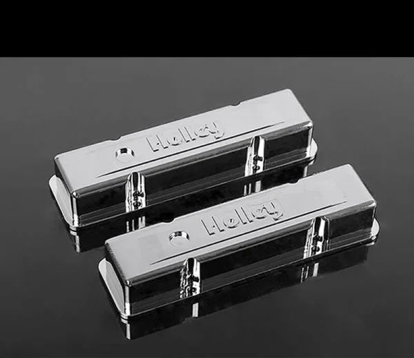 RC4WD 1:10 Holley® Chrome Valve Covers for Scale V8 Engine