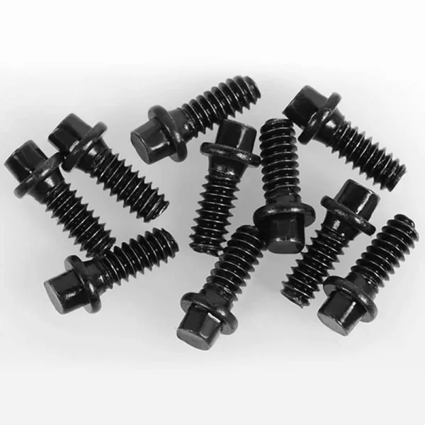 RC4WD Miniature Scale Hex Bolts M1.6 x 4mm BLACK Fit wheels D44 Diff RC &mdash; image 2 of 2