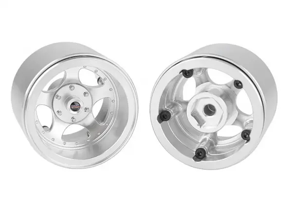 RC4WD 5 Lug Wagon 1.9 Steel Stamped Beadlock Wheels (Chrome) — image 6 of 14