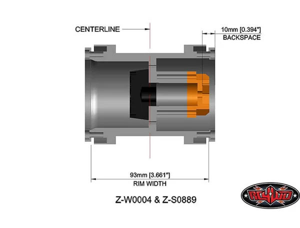 RC4WD Universal Monster Truck Beadlock Wheels V2 For Clod Buster (Aluminium) — image 7 of 7
