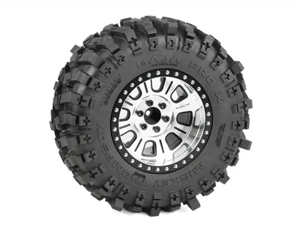 RC4WD Diesel Front Semi Truck Stamped Beadlock Wheels (Chrome) (Pair)