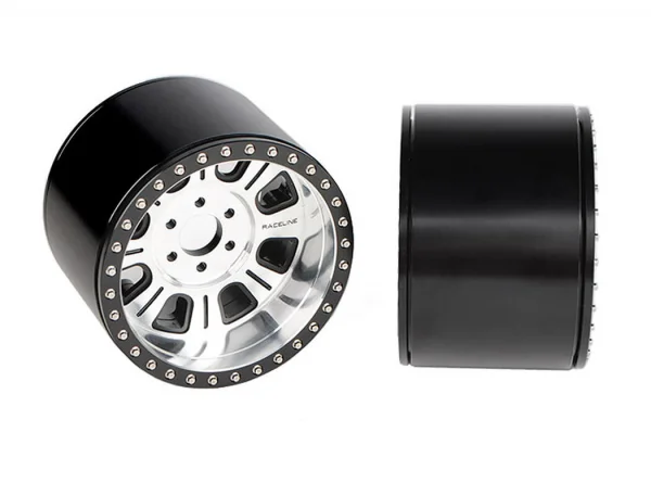 RC4WD Diesel Front Semi Truck Stamped Beadlock Wheels (Chrome) (Pair)