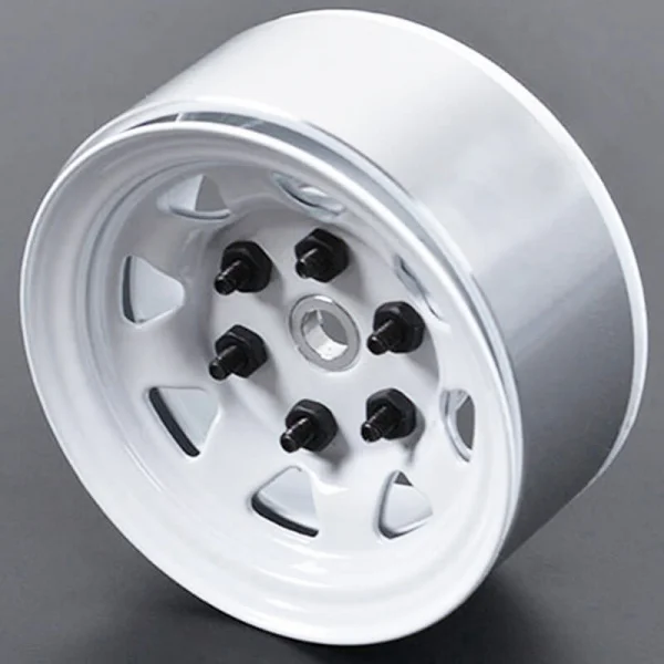 RC4WD Stamped Steel 1.55 Stock White Beadlock Wheel