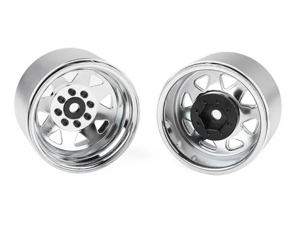 RC4WD 8Lug Deep Dish Wagon 1.9 Steel Stamped Beadlock Wheels Chrome (4)