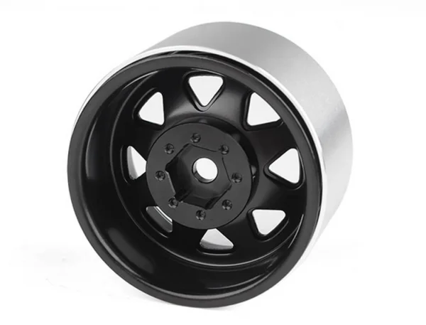 RC4WD 8Lug Deep Dish Wagon 1.9 Steel Stamped Beadlock Wheels Black (4) — image 2 of 7