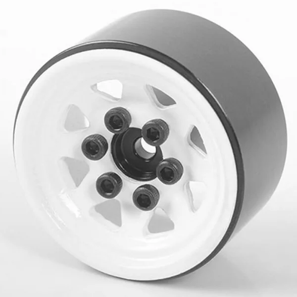 RC4WD Stamped Steel 1.0 Stock Beadlock Wheels (White) (4)