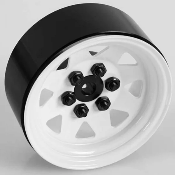 RC4WD 6 Lug Wagon 1.9 Steel Stamped Beadlock Wheels (White) — image 6 of 6