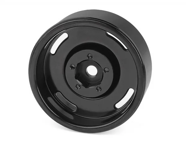 RC4WD 1.9 Landies Vintage Stamped Steel Beadlock Wheels Black (4) — image 2 of 7
