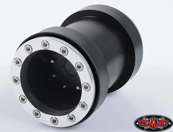 RC4WD Universal Monster Truck Beadlock Wheels V2 For Tamiya Clod Buster (Black Delrin) — image 4 of 10