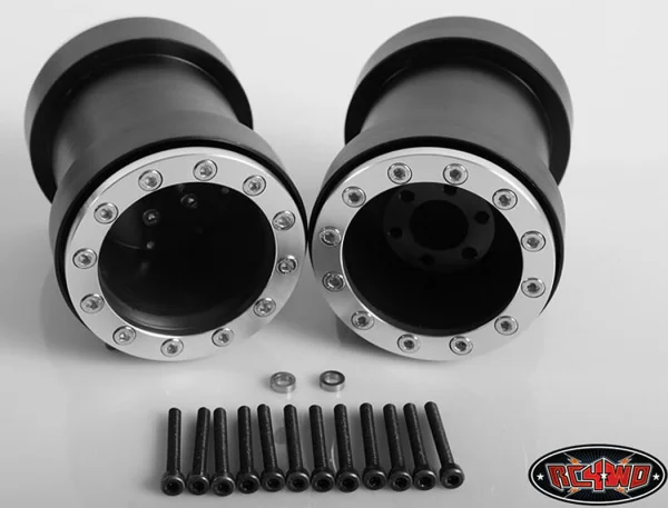 RC4WD Universal Monster Truck Beadlock Wheels V2 For Tamiya Clod Buster (Black Delrin) — image 3 of 10