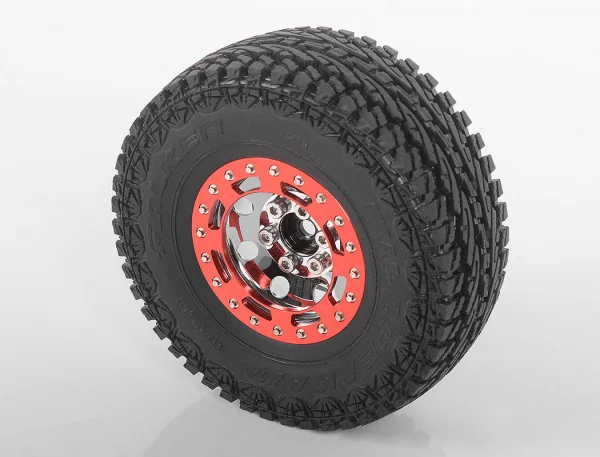RC4WD TRO 1.7 Stamped Steel Beadlock Wheels (Red/Chrome) — image 4 of 13
