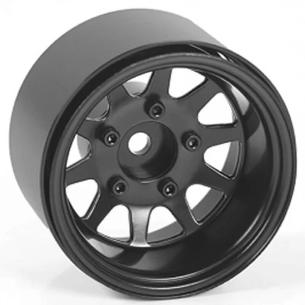 Deep Dish Wagon 1.55 Stamped Steel Beadlock Wheels (Black) (4) &mdash; image 7 of 7
