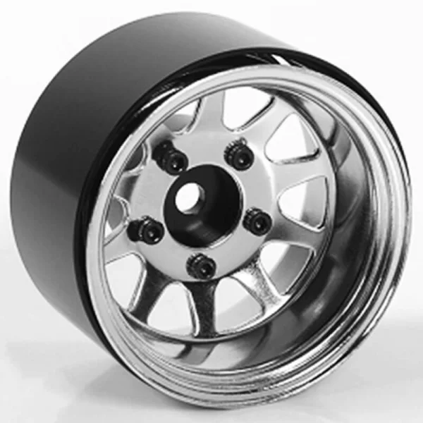 Deep Dish Wagon 1.55 Stamped Steel Beadlock Wheels (Chrome) RC4WD &mdash; image 7 of 7