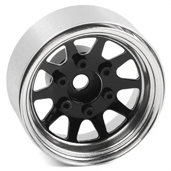 RC4WD OEM 6-Lug Stamped Steel 1.55 Beadlock Wheels (Black and Chrome) RC4WD — image 7 of 7