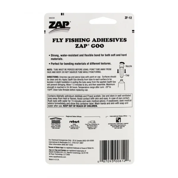 Zap Fly Fishing Adhesives Zap Goo (1fl oz, 29.5ml) — image 2 of 2
