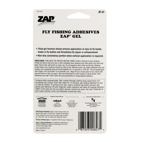 Zap Fly Fishing Adhesives Zap Gel (0.10oz, 3g) — image 2 of 2