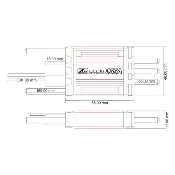 Gecko 155A SBEC ESC (2-6 Cells)