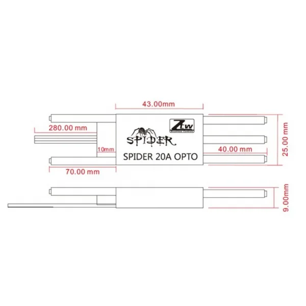 Spider 20A Opto ESC (2-6 Cells)