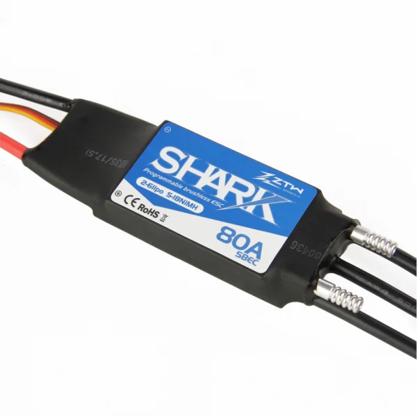 ZTW Shark Marine 80A BEC ESC (2-6 LiPo) (Water-cooled) — image 1 of 2