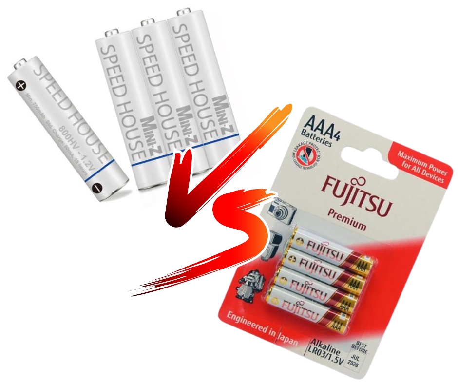 Mini-Z speed house AAA batteries VS Disposable AAA batteries