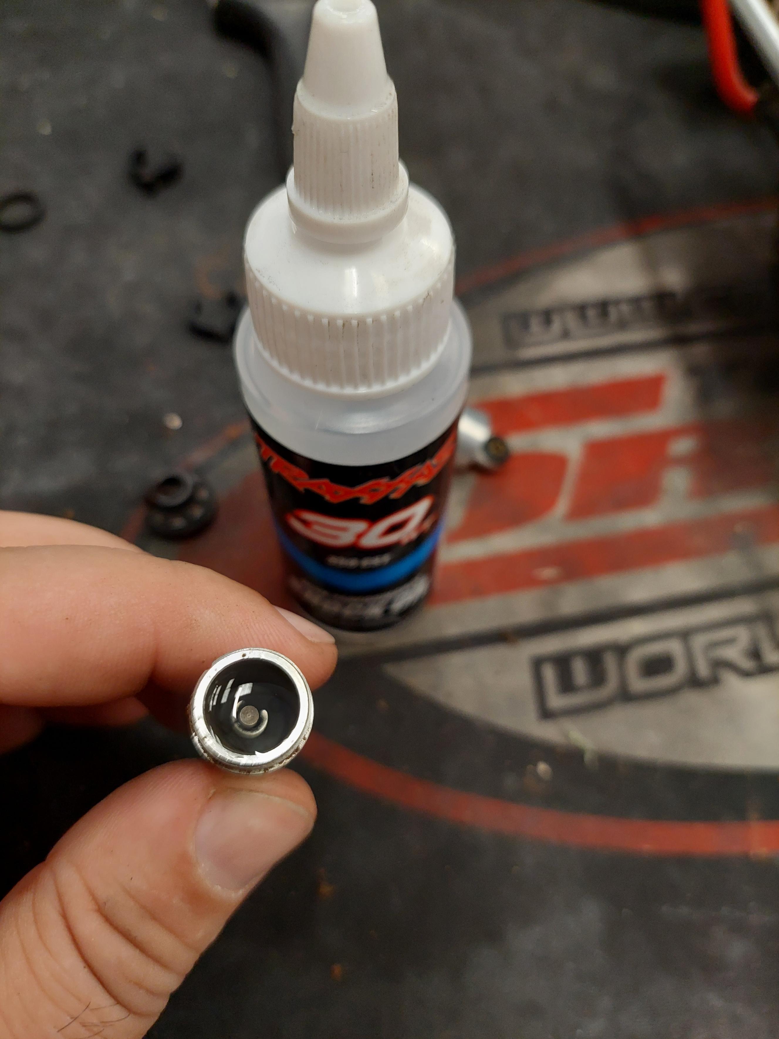 Shock oil change on a Tamiya Wild One