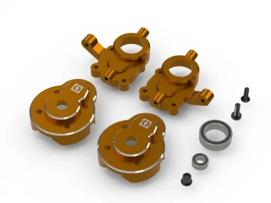 Aluminium Portal Steering Spindle Set (Orange) — image 1 of 2
