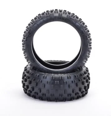 Schumacher Stagger Rib 1:8 Buggy Tyres - Silver - 1 Pair — image 2 of 3