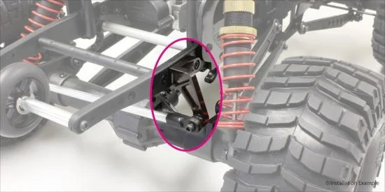 Kyosho Rear Suspension Mount Mad Crusher - HD Aluminium &mdash; image 2 of 3