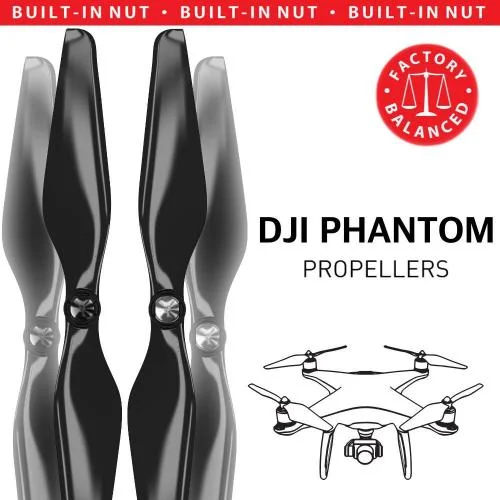 DJI Phantom Built-in Nut Upgrade Propellers - MR PH 9.4x5 Set x4 Black — image 1 of 2