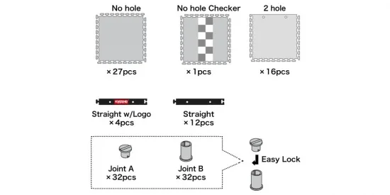 Kyosho Mini-Z Carpet Track 50 Expansion Set (44pcs - 50x50) &mdash; image 2 of 3