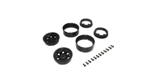 Kyosho KC10 Bead-lock 1.9 inches Spoke Black Wheels (2) — image 2 of 3