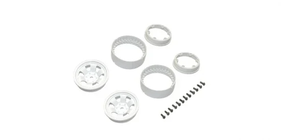 Kyosho KC10 Bead-lock 1.9 inches Spoke White Wheels (2) — image 2 of 3