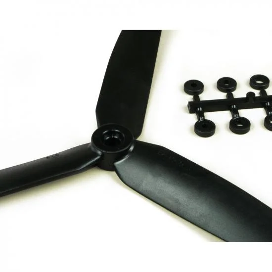 GWS Scale Prop 7X3.5 3-Blade Black Opp/Rotation — image 2 of 2