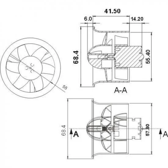 GWS Edf55 Ducted Fan Unit — image 2 of 2