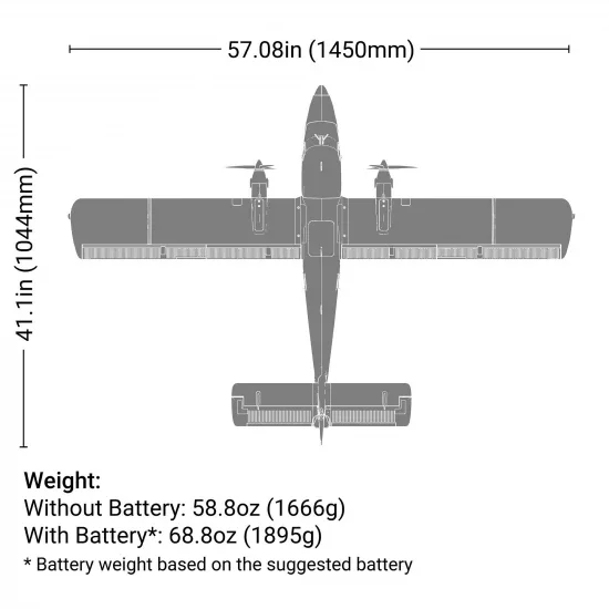 E Flite DHC-6 Twin Otter 1.4m - BNF Basic — image 19 of 31